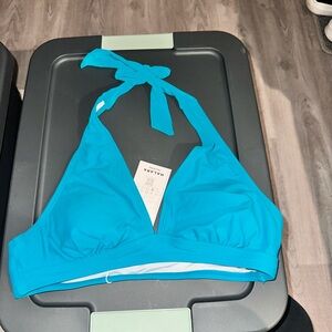 HALARA Women's Vibrant Teal Halter Bikini Top